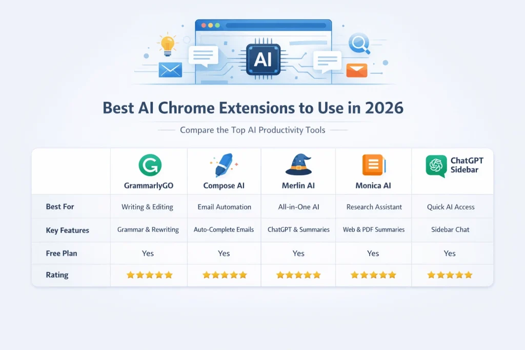 Best AI Chrome extensions for 2026